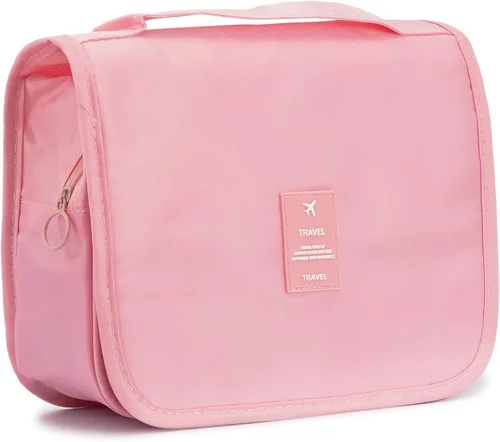 Miniatura 23 de L&FY Neceser portátil multifuncional para viaje, estuche de maquillaje y cosméticos, organizador de artículos de aseo, A-Negro