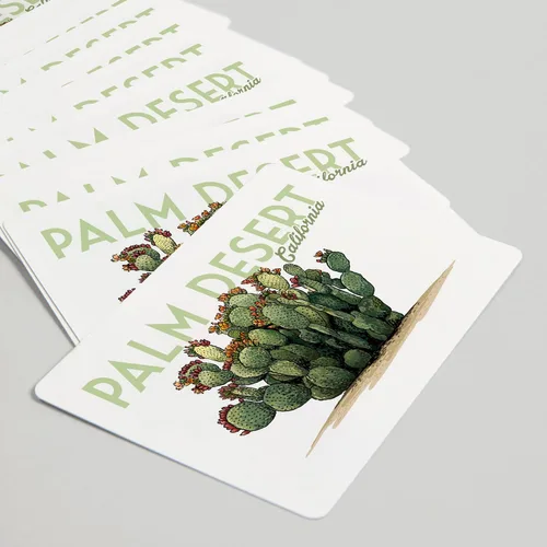 Miniatura 5 de Lantern Press Palm Desert, California, cactus tuna (52 cartas de juego, baraja de cartas de tamaño póquer con comodines)
