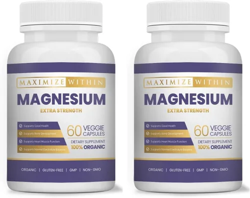Miniatura 7 de Suplemento extra fuerte de magnesio para la salud ósea, 60 cápsulas