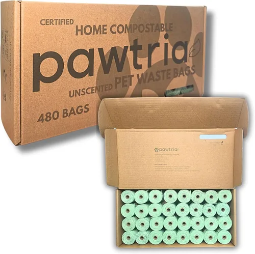 Miniatura 9 de Pawtria Certified Home - Bolsas compostables para excrementos de perro (120), bolsas para excrementos de perros, arena para gatos, almidones
