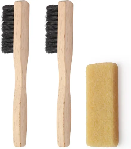 Kit de limpieza de gamuza de 3 piezas para limpiador de gamuza y cepillo de nobuk cepillo limpiador de zapatos de gamuza y borrador de manchas de