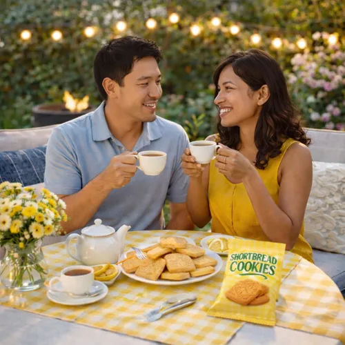 Miniatura 9 de Galletas de mantequilla gourmet, envueltas individualmente - Desayuno, té, café, escuela, oficina, fiesta, regalo de vacaciones, 30 bolsas