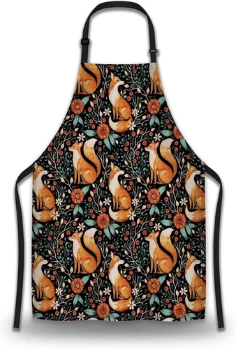 Miniatura 20 de Delantales de cocina para hombres, diseño de árbol de almendros y mujeres, delantal para cocinar, restaurante, barbacoa, pintura, manualidades