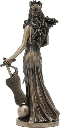 Miniatura 5 de Diseño Veronese Estatua de Tyche de 28,6 cm de la diosa griega de la fortuna y la prosperidad, resina de bronce fundido en frío, decoración