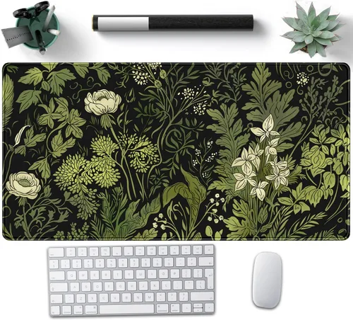 Miniatura 23 de Tapete de escritorio azul con diseño de gato kawaii, retro, vintage, grande, XXL, tapete de mouse para computadora, teclado, laptop, mouse, A5