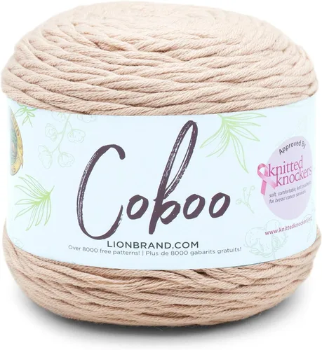 Miniatura 53 de Lion Brand Yarn Coboo, hilo suave para tejer, hacer ganchillo y manualidades, Vanilla Blossom, paquete de 3 Flor de vainilla