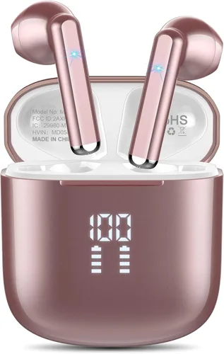 Miniatura 10 de OYIB Auriculares inalámbricos, auriculares Bluetooth 5.3 con 4 micrófonos ENC Clear Call, auriculares Bluetooth con control táctil, sonido estéreo