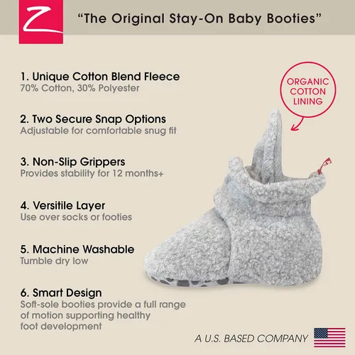 Miniatura 3 de Zutano - Botines unisex de vellón para bebé, suela suave y antideslizante, calcetines para bebés y niños pequeños, niñas y niños de 3 a 24 meses