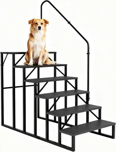 Miniatura 8 de Escalones para autocaravana con pasamanos, escaleras de 4 escalones para caravanas con capacidad de carga de 660 libras, escalera con panel