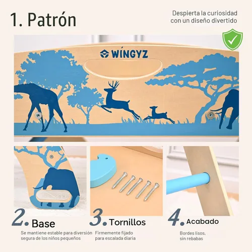 Miniatura 3 de wingyz Juego de triángulos Pikler 8 en 1, plegable, juguetes de escalada para bebés con cojín, arco, rampa y escalera Montessori - Escalador