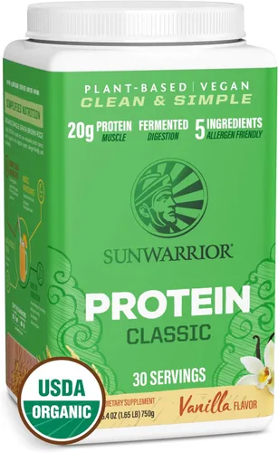 Miniatura 13 de Proteína vegana limpia en polvo sabor vainilla Fórmula de proteína orgánica a base de plantas con 5 mezclas de superalimentos germinados