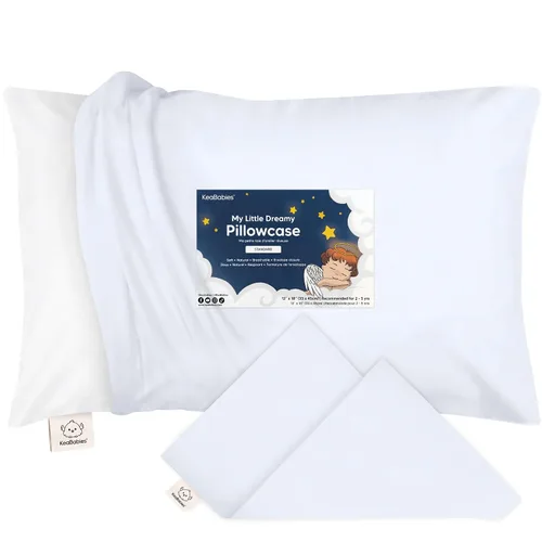 Miniatura 18 de KeaBabies Funda de almohada para niños pequeños de 13 x 18 pulgadas, funda de almohada de algodón orgánico para niños, niñas, funda de algodón suave