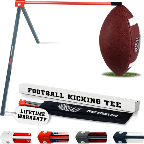 Miniatura 13 de True Strike Pro Football Kicking Tee - Ultimate Football Tee Compatible with All Ball Sizes, Bonus Goal Kicking Tracker, Field Goal Football Holder