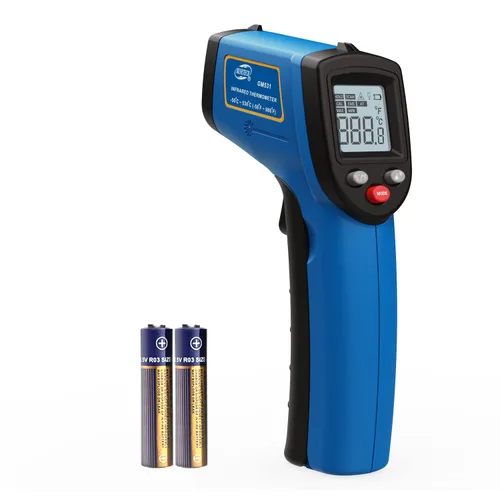 Miniatura 8 de Termómetro infrarrojo, pistola de temperatura digital para cocinar -58~752 ℉, con emisividad ajustable y medida de temperatura máxima, mínima
