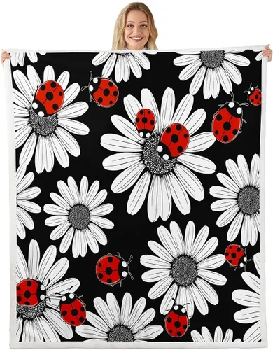 Miniatura 23 de Skull Flannel Fleece Throw Blanket 40"x50" Cartoon Skulls Fuzzy Blanket for Sofa Couch Love Hearts Polka Dots All Season Bed Blankets Plush