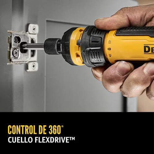 Miniatura 8 de DEWALT Destornillador inalámbrico, destornillador eléctrico recargable USB de 4 V con juego de 12 puntas de destornillador, luz LED, control