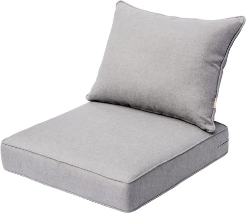 Miniatura 9 de ovios Cojines para muebles de patio al aire libre con funda extraíble, sofá, sofá biplaza, asiento y respaldo, juego de cojines gruesos impermeables