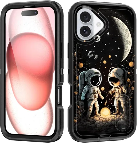 Miniatura 26 de Funda para iPhone Air con soporte integrado, a prueba de golpes, polvo y caídas, 3 capas, grado militar, funda protectora para iPhone Air de 6.5