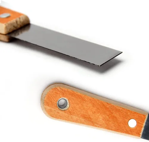Miniatura 4 de Utoolmart Rascador de masilla de acero rígido Cr-V de 1 pulgada con mango de madera para pegar pintura, pared, baldosas, 2