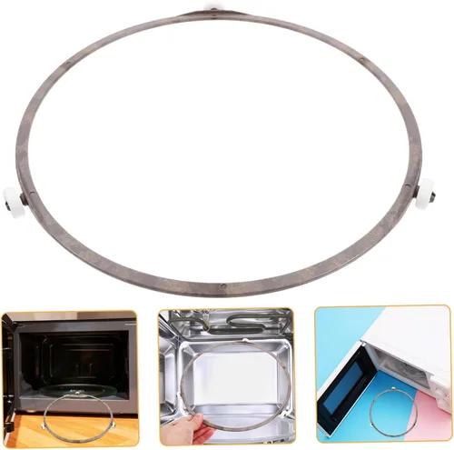 Miniatura 2 de Soporte para plato giratorio de microondas, rodillos de placa giratoria de vidrio, compatible con la mayoría de microondas, soporte de plástico