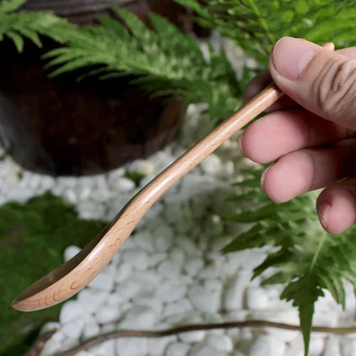 Miniatura 7 de Cuchara de café de madera de 6 pulgadas, cuchara de madera de haya natural, cuchara de postre para té de tarde, cuchara de té, agitadores de madera