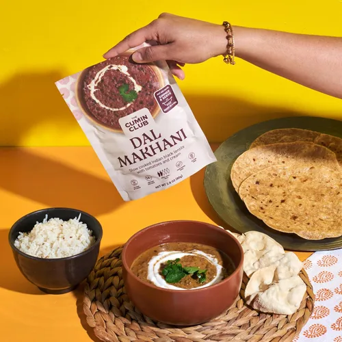 Miniatura 8 de The Cumin Club Dal Makhani (lentejas negras), comida india lista para comer, paquete de curry instantáneo, cocción rápida y fácil para comidas