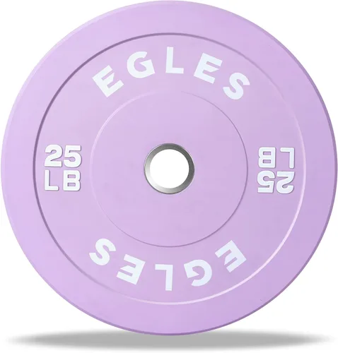 Miniatura 10 de EGLES Placas de Peso Olímpicas de Colores Vibrantes, Placas de Barra de Goma, Placa Parachoques de Goma Virgen Estándar de 2 Pulgadas de 10 15 25 35