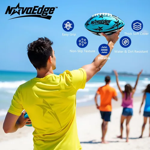 Miniatura 3 de Hydro Water Football - 9.25-Inch Mesh Outer with Rubber Bladder for All Ages - Pool, Lake, Beach Play Textured Grip with Real Laces Includes
