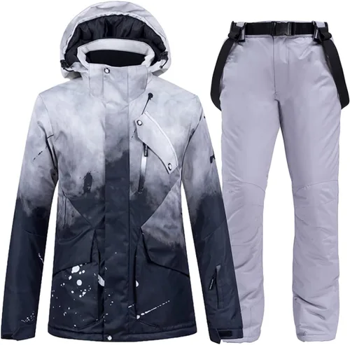 Miniatura 6 de Conjunto de pantalones gruesos y cálidos para mujer, para esquí, snowboard, chaqueta