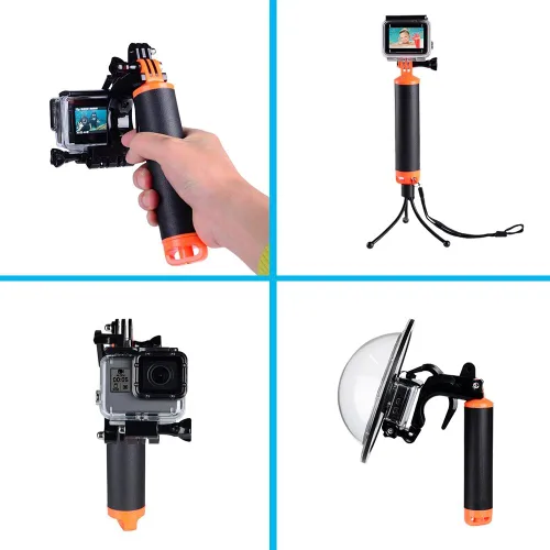 Miniatura 4 de Suptig Kit de disparador de disparador de pistola impermeable con agarre flotante para GoPro Hero 8 Hero 7 Hero 6 Black GoPro Hero 5 Hero 4 Hero 3+