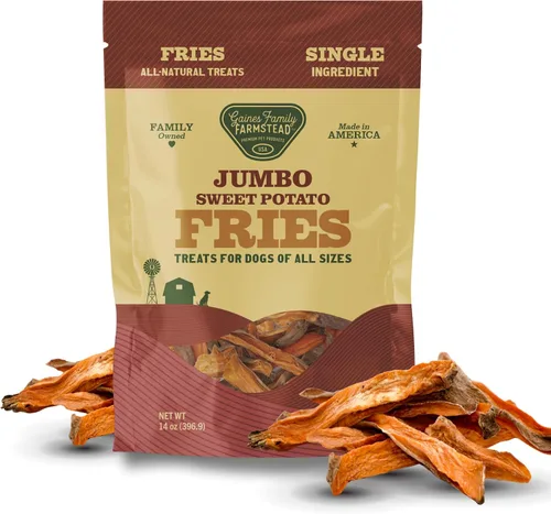 Miniatura 14 de Gaines Family Farmstead Golosinas para perros, bolsa de 8 onzas, masticables de batata de un solo ingrediente para perros, alternativa de cuero