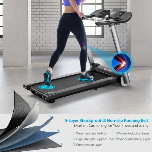 Miniatura 5 de Goplus Caminadora eléctrica plegable superfit de alta resistencia