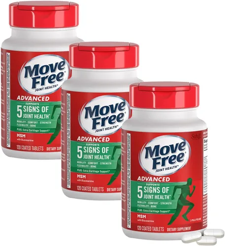 Miniatura 13 de Move Free Suplemento avanzado de glucosamina, condroitina y MSM para el apoyo de las articulaciones, apoya la movilidad, comodidad, fuerza