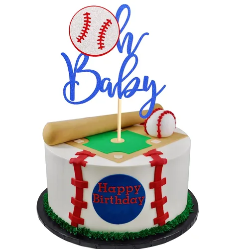 Miniatura 8 de 24 piezas de decoración para cupcakes de béisbol, jugadores de béisbol, temática deportiva, para baby shower, fiesta de cumpleaños, suministros