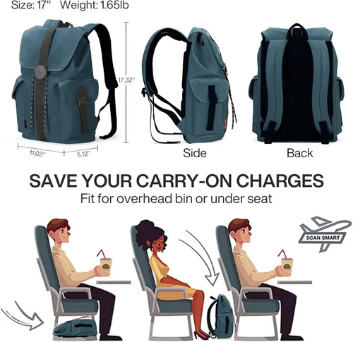 Miniatura 6 de mixi Mochila de viaje para laptop para mujeres y hombres, mochila de mano para portátiles de 16 pulgadas, bolsas ligeras para estudiantes