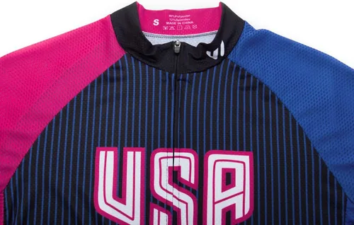 Miniatura 5 de Lo.gas Camiseta de ciclismo de Estados Unidos para hombre, manga corta, camisetas de ciclismo con bandera americana, ropa de bicicleta de carretera