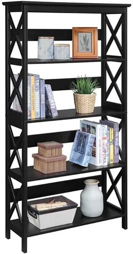 Miniatura 4 de Convenience Concepts Oxford, biblioteca de 3 estantes, Madera, Negro