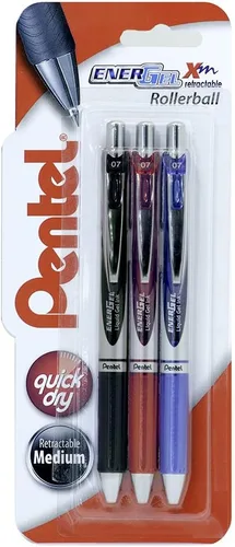 Miniatura 19 de Pentel EnerGel XM BL77 - Bolígrafo retráctil de tinta de gel líquido, 0.028 in, 54% reciclado, color morado, caja de 12 unidades Púrpura
