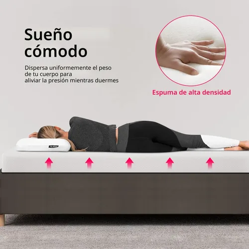 Miniatura 5 de PayLessHere Colchón individual de 6 pulgadas, colchón de espuma viscoelástica de gel de firmeza media, blanco, con funda de cremallera lavable