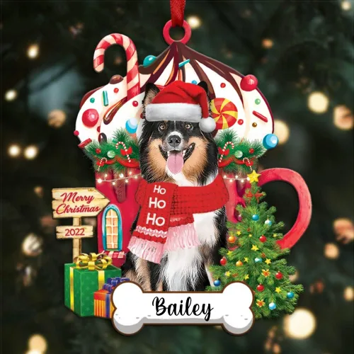 Miniatura 69 de Amantes de los perros de Navidad – Navidad de perros disponibles para muchos perros Shi Tzu – Adorno con forma personalizada, adorno de Navidad