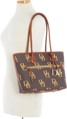 Miniatura 4 de Dooney & Bourke Bolso, Monogram Tote, Tmoro marrón