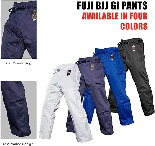 Miniatura 11 de FUJI BJJ Gi - Pantalones de algodón de alta calidad Jiu-Jitsu con cordones planos