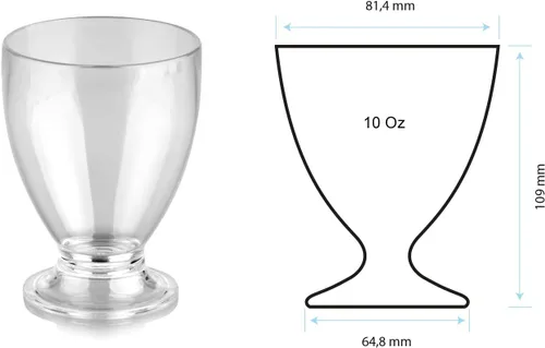 Miniatura 5 de Vaso de plástico irrompible para beber de plástico de policarbonato, ideal para vino y licor, juego de 8