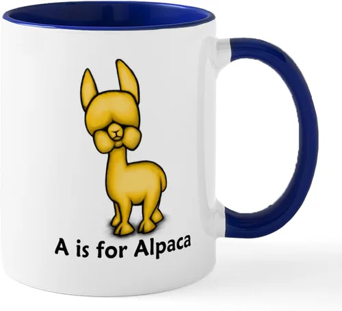 Miniatura 7 de CafePress A Is For Alpaca Taza de café de cerámica de 11 oz (11.0 fl oz)