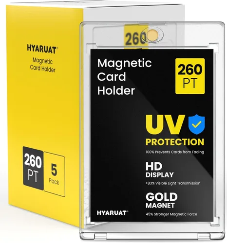 Miniatura 17 de Tarjetero magnético de 55 puntos, paquete de 5 portatarjetas One Touch para tarjetas intercambiables, color blanco transparente