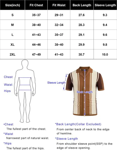 Miniatura 4 de PJ PAUL JONES Men's Stripe Button Down Knit Polo Shirts Short Sleeve Vintage Cardigans