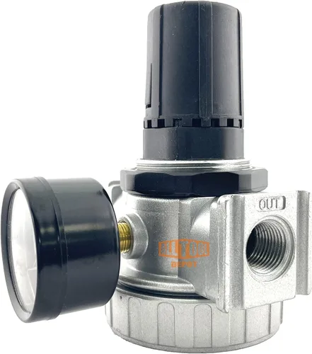 Miniatura 5 de Regulador de presión de aire comprimido en línea NPT MID FLOW de 1/2" para compresor de aire, 7 a 150 PSI ajustable