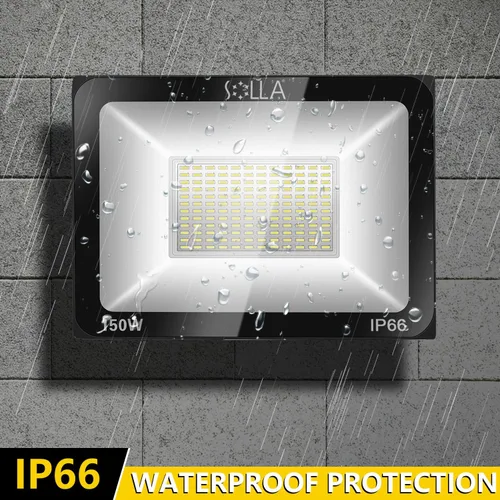 Miniatura 4 de Paquete de 2 focos LED de 100 W para exteriores, luces de seguridad superbrillantes de 8000 lúmenes, equivalente a 550 W, impermeable IP66, blanco