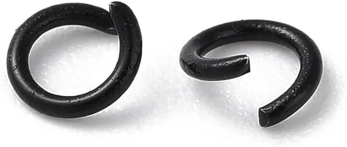 Miniatura 2 de HDSupplies 100 piezas - 4mm de argollas de acero inoxidable 304 de tono negro - Calibre 22 (espesor de 0.6mm)
