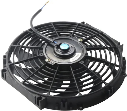 Miniatura 2 de suntonmoto Paquete de 2 radiadores eléctricos universales negros para ventilador delgado de empuje/tracción de 12 V + kit de montaje